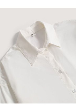 Camisa  Para Mujer Manga Larga Color Crudo Marca Ostu #40018216