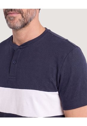Camiseta Regular Con Estampado  Para Hombre Azul Ostu