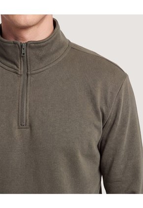 Buzo Half Zip Para Hombre Verde Ostu