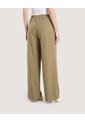 Pantalón Wide Leg Resortado  Para Mujer Verde Ostu de Ostu