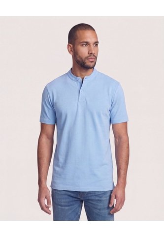 Polo Cuello Mao Regular  Para Hombre Azul Ostu Ostu