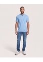 Polo Cuello Mao Regular  Para Hombre Azul Ostu de Ostu