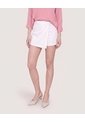 Falda Short Mini Checks  Para Mujer Crema Ostu de Ostu