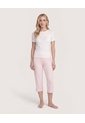 Pijama Capri Con Estampado Frontal  Para Mujer Rosado Ostu de Ostu