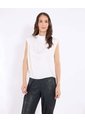 Blusa Manga Corta Fluida  Para Mujer Crudo Ostu de Ostu