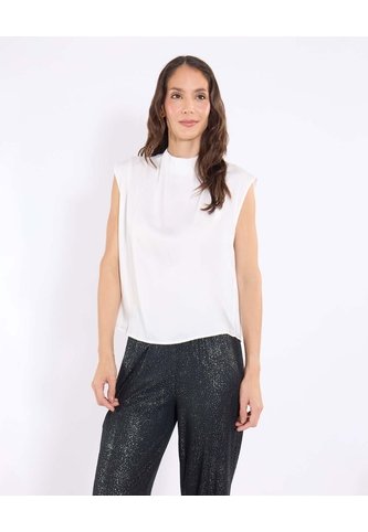 Blusa Manga Corta Fluida  Para Mujer Crudo Ostu Ostu