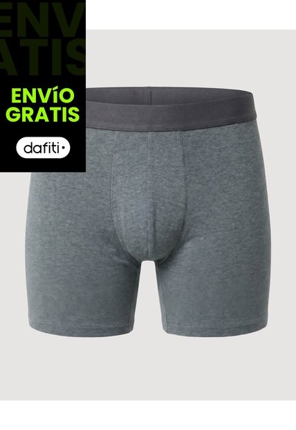 Bóxer Medio Básico De Confort  Para Hombre Negro Ostu