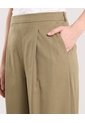 Pantalón Wide Leg Resortado  Para Mujer Verde Ostu de Ostu