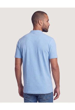 Polo Cuello Mao Regular Para Hombre Azul Ostu