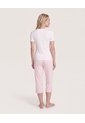 Pijama Capri Con Estampado Frontal  Para Mujer Rosado Ostu de Ostu