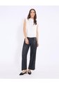 Blusa Manga Corta Fluida  Para Mujer Crudo Ostu de Ostu