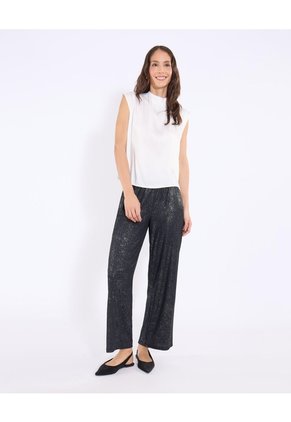 Blusa Manga Corta Fluida Para Mujer Crudo Ostu