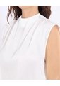 Blusa Manga Corta Fluida  Para Mujer Crudo Ostu de Ostu