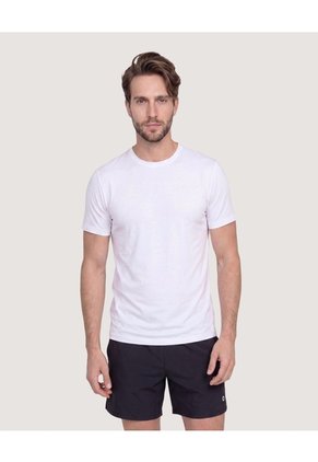 Camiseta Deportiva Lisa Para Hombre Blanco Ostu