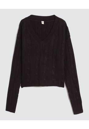 Saco Para Mujer Cuello V Color Negro Marca Ostu #40330086