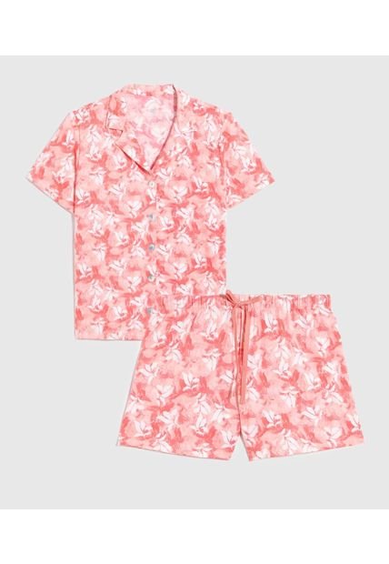 Pijama Para Mujer M/C P/C Color Coral Marca Ostu #40040410