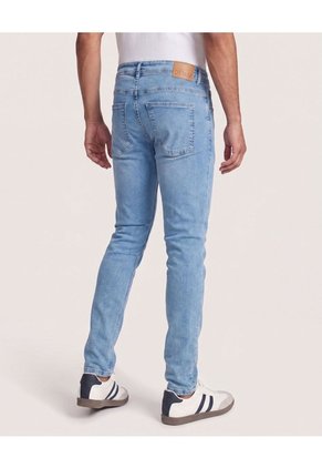 Jean Skinny Tono Claro Para Hombre Azul Ostu