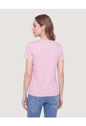 Camiseta Regular Estampada Para Mujer Lila Ostu
