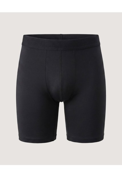Boxer Largo Unicolor  Para Hombre Negro Ostu
