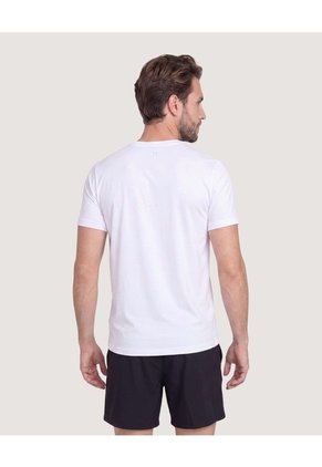 Camiseta Deportiva Lisa Para Hombre Blanco Ostu