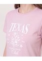 Camiseta Regular Estampada  Para Mujer Lila Ostu de Ostu