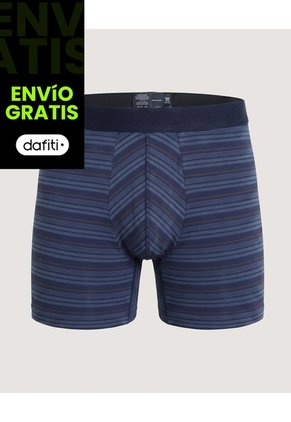 Bóxer Medio Rayas Clásicas Para Hombre Azul Ostu