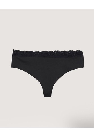 Panty Brasilera Con Encaje Delicado  Para Mujer Negro Ostu Ostu