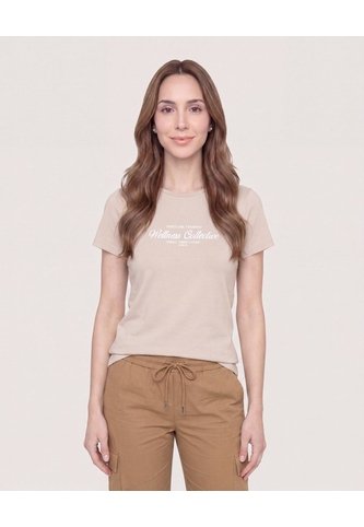 Camiseta Regular Estampada  Para Mujer Camel Ostu Ostu