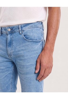 Jean Skinny Tono Claro Para Hombre Azul Ostu