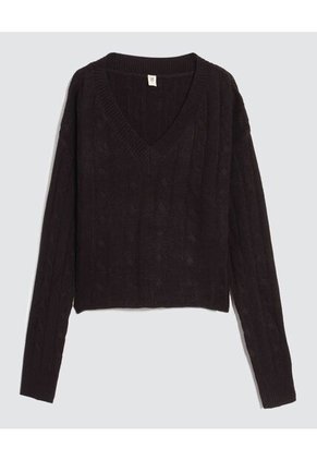 Saco Para Mujer Cuello V Color Negro Marca Ostu #40330086