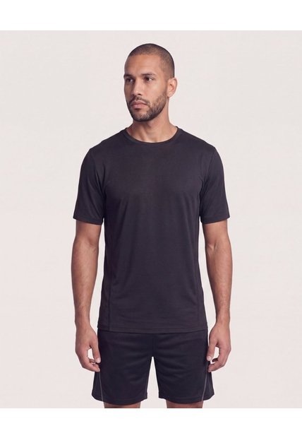 Camiseta Fitted Sport Sec  Para Hombre Negro Ostu