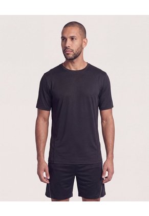 Camiseta Fitted Sport Sec Para Hombre Negro Ostu