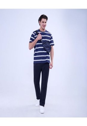 Camiseta Para Hombre Manga Corta Color Azul  Marca Ostu #60091402