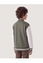 Chaqueta Bomber Bicolor  Infantil Niño Verde Ostu de Ostu
