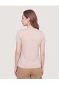 Camiseta Regular Estampada  Para Mujer Camel Ostu de Ostu