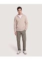 Buzo Zipper Unicolor  Para Hombre Beige Ostu de Ostu