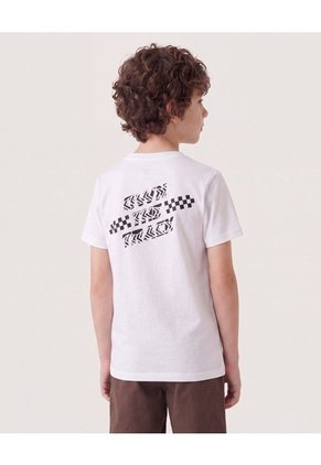 Camiseta Cuello Redondo Con Estampado Infantil Niño Crema Ostu