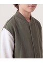 Chaqueta Bomber Bicolor  Infantil Niño Verde Ostu de Ostu