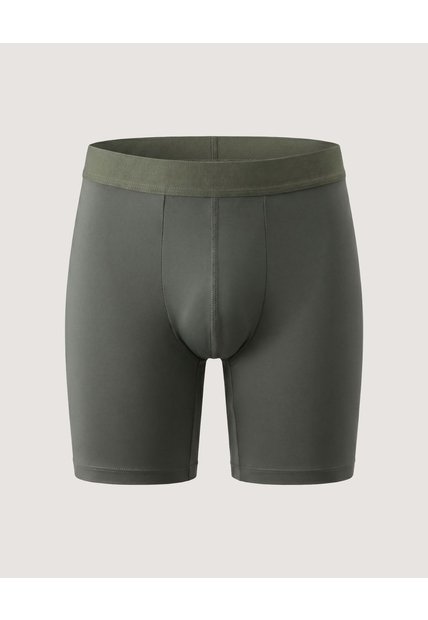 Boxer Largo Unicolor  Para Hombre Verde Ostu