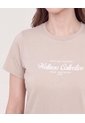 Camiseta Regular Estampada  Para Mujer Camel Ostu de Ostu