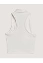 Polo Tipo Top Con Cremallera  Para Mujer Crema Ostu de Ostu