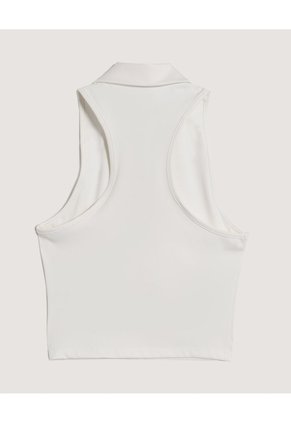 Polo Tipo Top Con Cremallera Para Mujer Crema Ostu