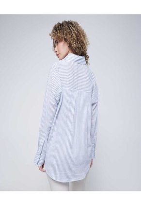 Camisa Para Mujer Manga Larga Color Azul Marca Ostu #40010237