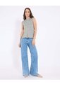 Camiseta Peplum Sin Mangas  Para Mujer Verde Ostu de Ostu