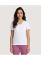 Camiseta Essential Escote V  Para Mujer Blanco Ostu de Ostu