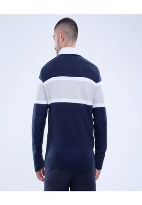 Saco Para Hombre Cuello Redondo Color Azul  Marca Ostu #60330042