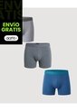 Pack X3 Boxer Medio Confort  Para Hombre Negro Ostu de Ostu