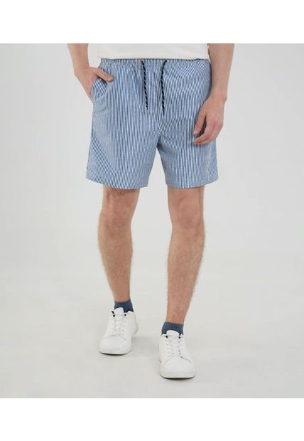 Ropa De Playa Para Hombre Pantaloneta De Baño Corta Color Azul Marca Ostu #60270051