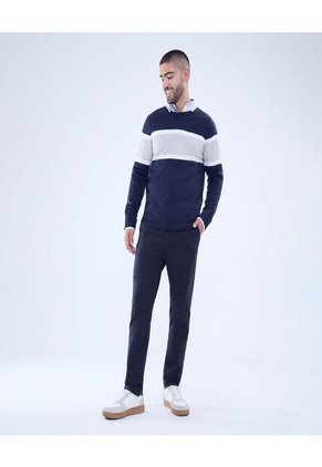 Saco Para Hombre Cuello Redondo Color Azul  Marca Ostu #60330042