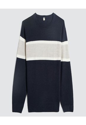 Saco Para Hombre Cuello Redondo Color Azul  Marca Ostu #60330042